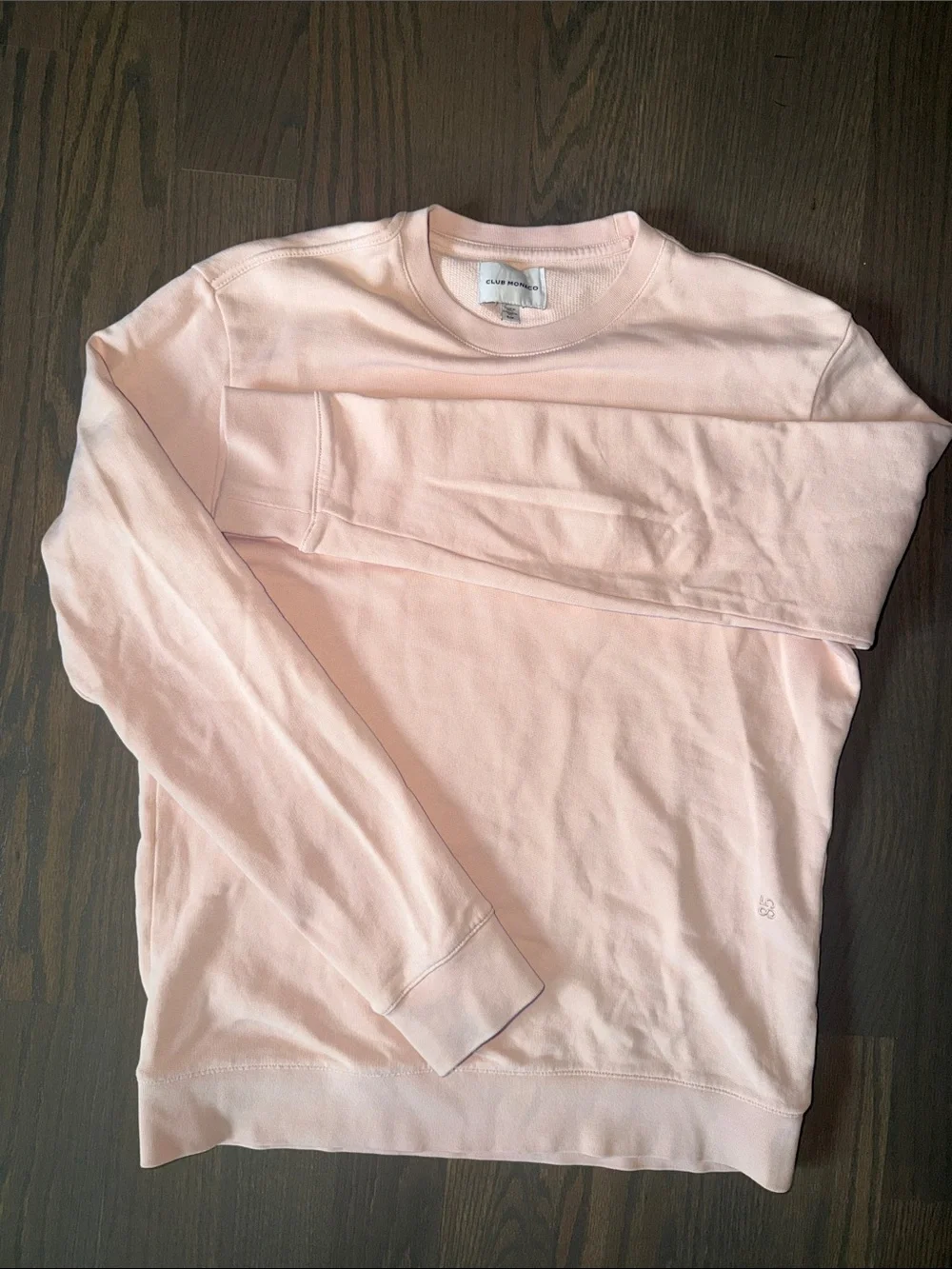 Club Monaco Blush Pink Crewneck Sweatshirt Pullover Size Small